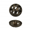 Пуговица металлическая, 28L, цвет черненое золото