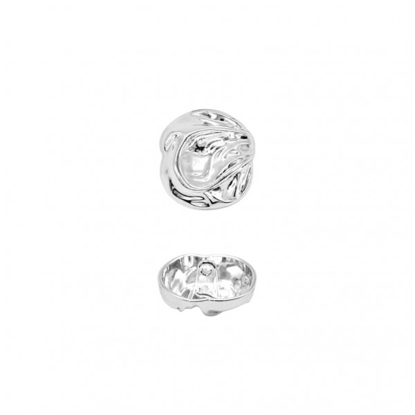 Пуговица металлическая, 24L, цвет никель