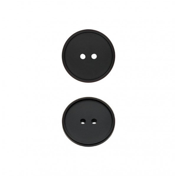 Пуговица пластиковая, 36L, цвет черный