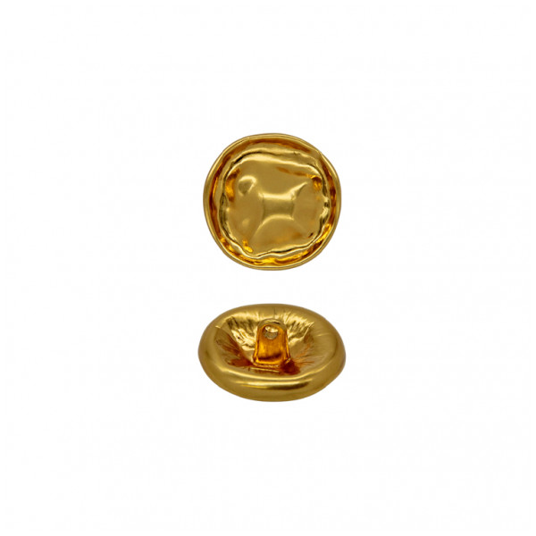 Пуговица металлическая, L24 (15мм), цвет желтое золото