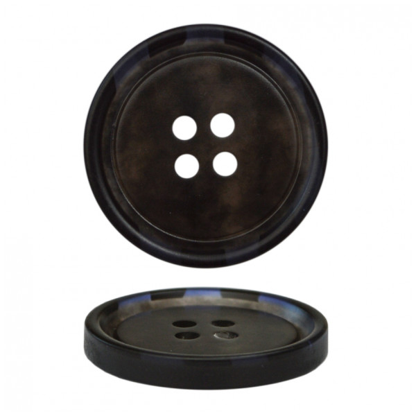 Пуговица пластиковая, 28L, цвет черный