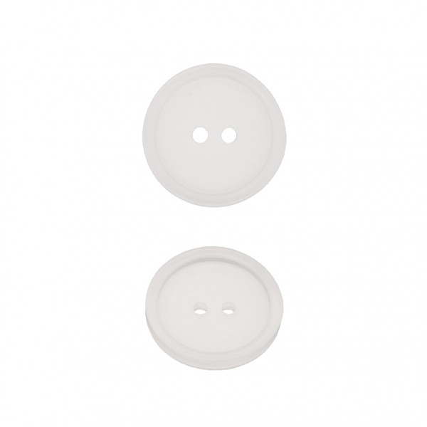 Пуговица пластиковая, 36L, цвет белый