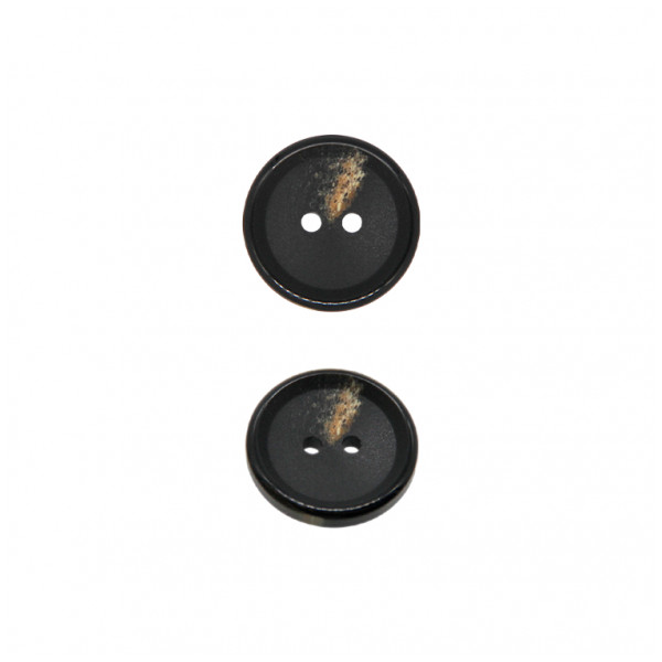 Пуговица пластиковая, 28L, цвет черный