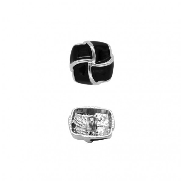 Пуговица металлическая, L36 (23мм), цвет никель+черный