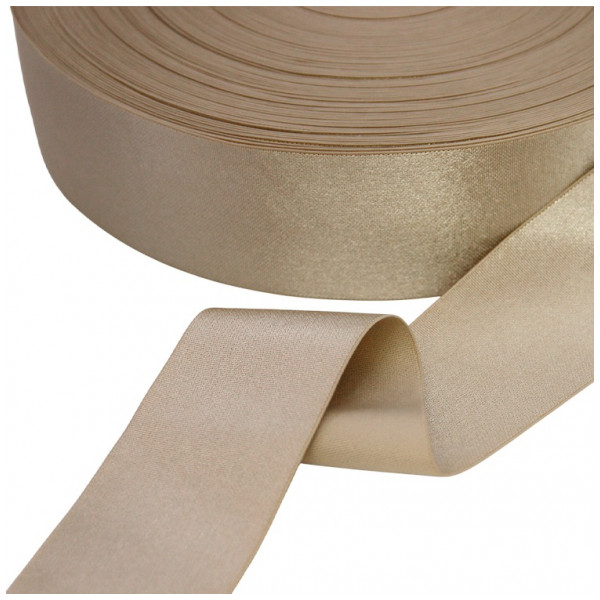 Резинка атласная 5см, цвет бежевый
