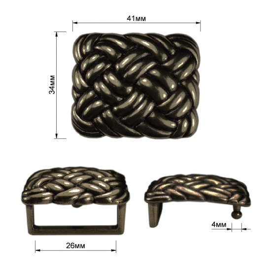 Пряжка на ремень 2.5см (42.5х35мм) 690ПР