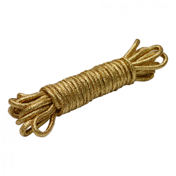 Шнур круглый c люрексом полиэстер 5мм цвет золото