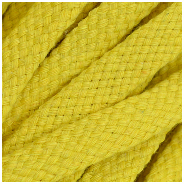 Шнур плоский хлопковый плетельный 10мм цвет 005 желтый